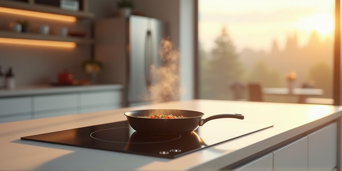 Индукционная плита после приготовления