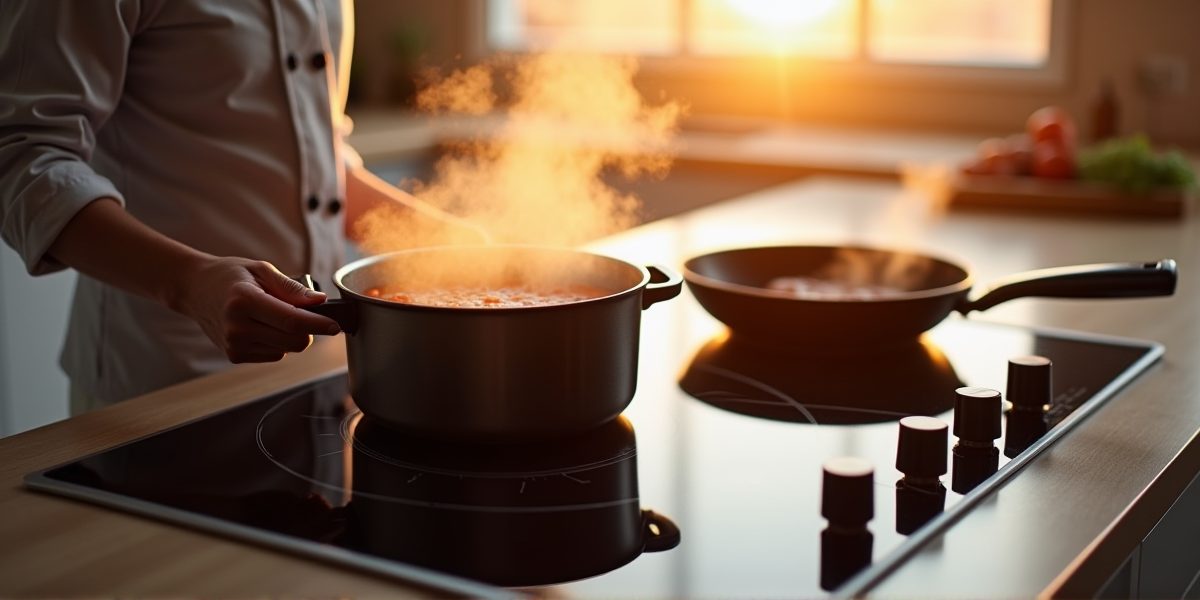 Газовая варочная панель в интерьере кухни